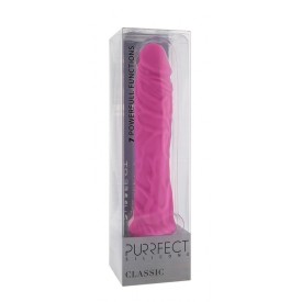 Розовый вибратор-реалистик PURRFECT SILICONE CLASSIC 8.5INCH PINK - 21,5 см.