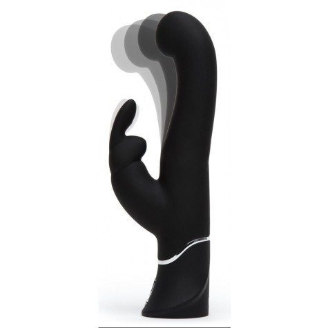 Черный вибратор-кролик G-Spot Stroking Vibrator - 24,2 см.